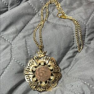 Vintage Indian Head Wheat Penny Necklace CENTRAL Pendant with Chain